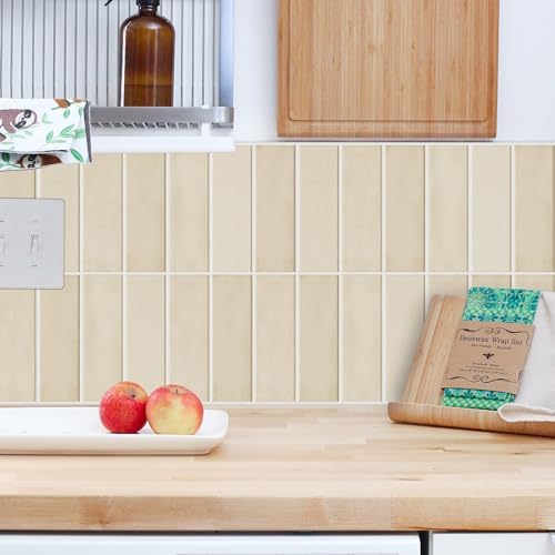Select 5 Pack Peel and Stick Backsplash Square Tiles, 12x12 in - Image 5