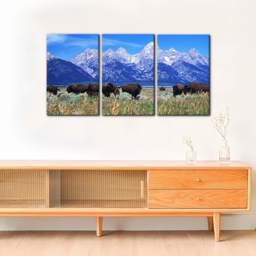 Pacimo Framed Native American Bison Modern Wall Art - Image 2