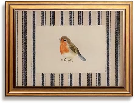 Vintage Gold Framed Bird Wall Art by Unknown