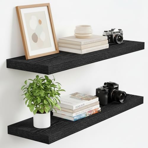 Vivelove Floating Shelves 9 inch Deep 24”Long Set of 2 by VIVELOVE