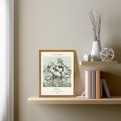KBKBART Van Gogh Wall Art Framed, Vintage Van Gogh Roses Canvas Art Print - Image 5