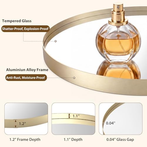 Sweetcrispy 24 Inch Round Bathroom Wall Mirror, Circle Vanity Mirror - Image 4
