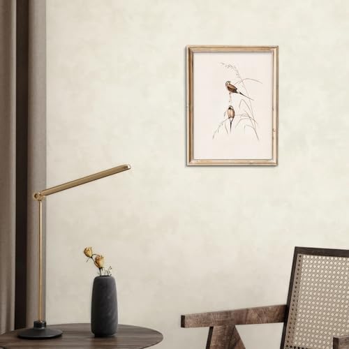 uniro Vintage Bird Wall Art Farmhouse Retro Pictures Canvas Sparrow Birds - Image 7