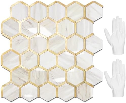STICKGOO Hexagon Peel and Stick Backsplash Tile, Stick on Backsplash by STICKGOO
