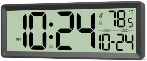 14" Large Digital Wall Clock Battery-Operated by DigitalClocks