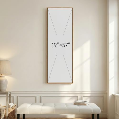 Large Framed Neutral Wabi Sabi Abstract Wall Art, Long Vertical 60x20 In - Image 7