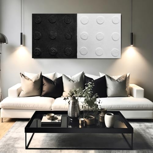 HUBOSKN Black And White Painting Wall Art - Image 2