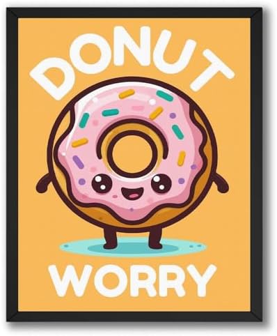 InkFlow Posters Donut Worry Canvas Poster by InkFlowPosters