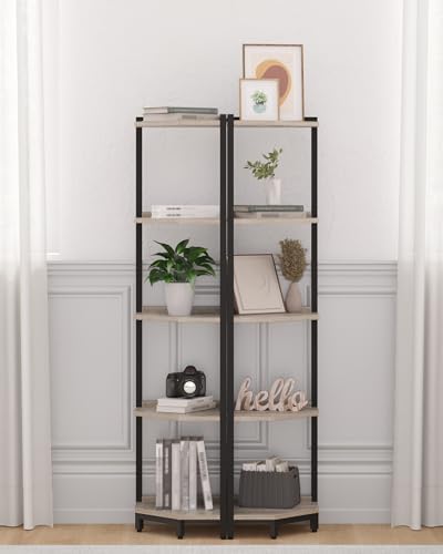Hzuaneri Corner Shelf Stand, Corner Bookshelf - Image 6