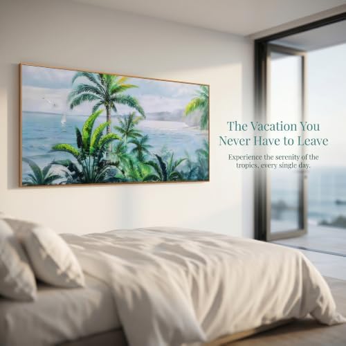 Anolyfi Palm Tree Picture Green Tropical Wall Art - Image 2