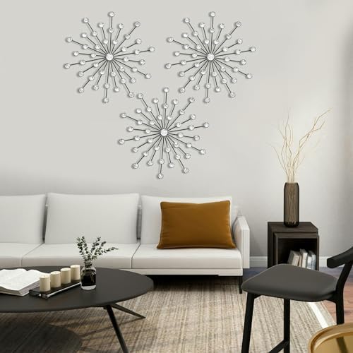 ZEXUIRU 3 Set Black Starburst Wall Art - Image 4