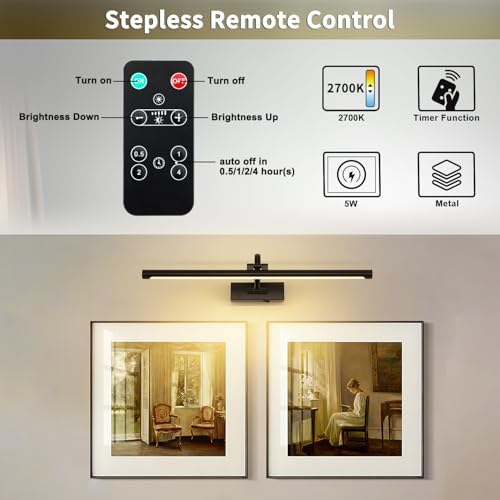 DESOOP Dimmable Black Picture Lights - Image 3