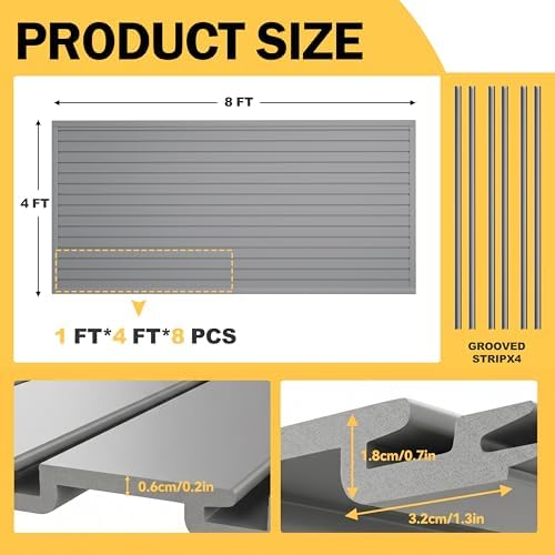 RORA Slat Wall, 4x8 ft Slatwall Panel - Image 3