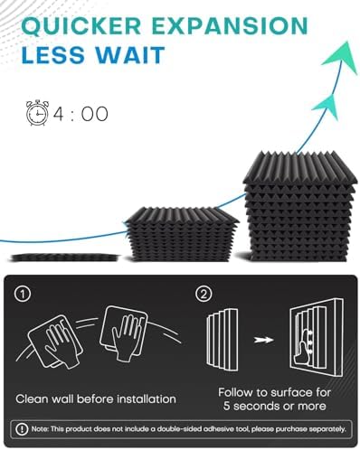 52 Pack Acoustic Foam Panels, High Density Acoustic Panels Sound Absorbing - Image 6