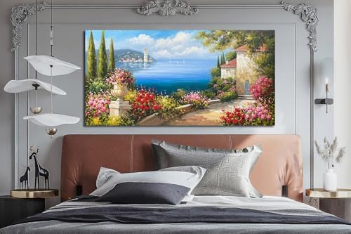 Arjun Landscape Wall Art Canvas Coastal Seascape Large Size Framed 48"x24" - Image 4
