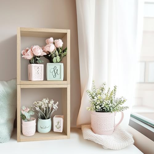 Kaboon Cube Floating Shelves Set2, Display Shelves Wall Mount 7.75" D x 12.5" W - Image 2