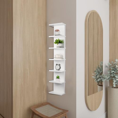 2 Pack 7 Tier Wall Shelf Unit - Image 6