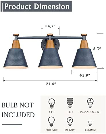FEMILA Bathroom Vanity Light, 3-Light Modern Bathroom Light Fixture - Image 2