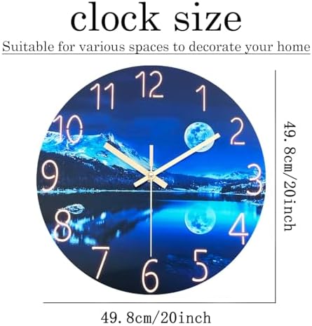 Large Glass 20 Inch Wall Clocks Battery Operated - Image 5