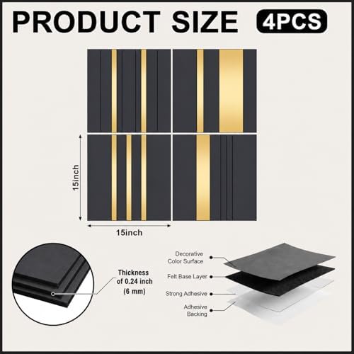 Geelin 4 Pack 3D Wall Panels Peel and Stick Fluted - Image 2