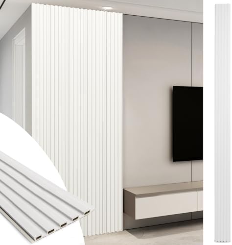 Art3d 108 x 6 in WPC Wood Slat Wall Panels, 3D Wall Accents by Art3d