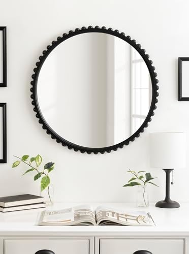 Kate and Laurel Beadbrook Round Wall Mirror - Image 4