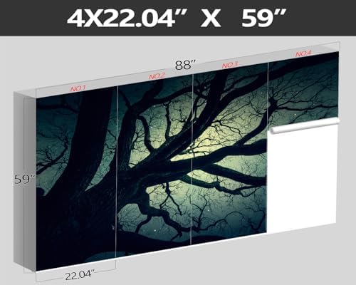 XMPMBM-Magic Forest backsplash Decorative Wallpaper Starry Sky Large Tree - Image 4