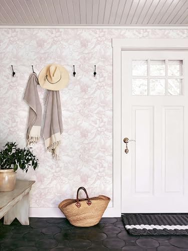 Dimoon 362.2"x17.3" Peel and Stick Wallpaper Floral Contact Paper Boho White - Image 6