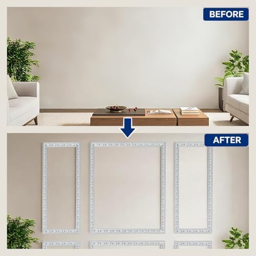 Peel and Stick Wall Molding Kit, Premade Accent Wainscoting Panels - Image 4