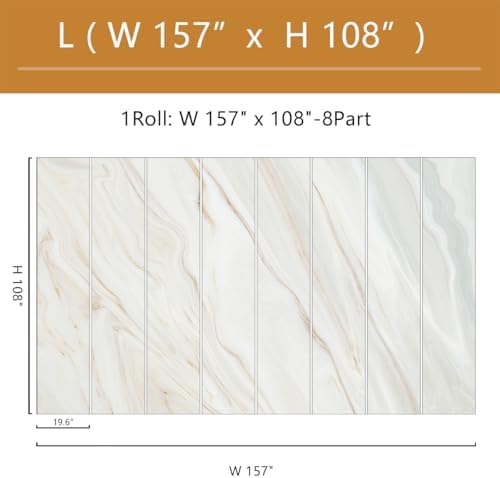 Brown and White Marble Wallpaper Mural Peel and Stick 157"x108" - Image 4