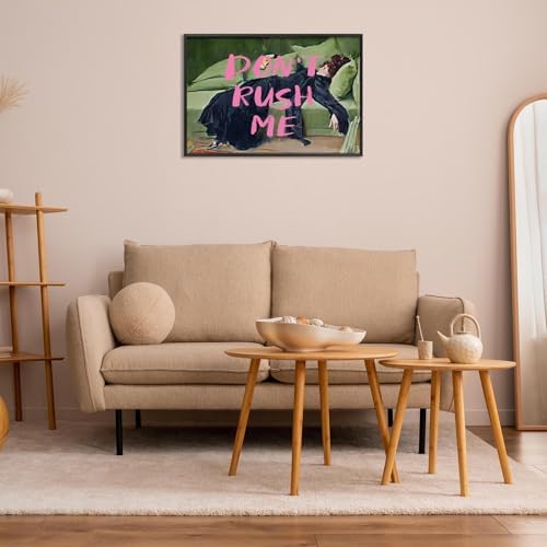 Vintage Don'T Rush Me Pink Graffiti Posters Preppy Style Maximalist Canvas Wall - Image 4