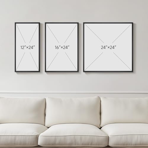 Framed Black and White Abstract Canvas Wall Art - Image 3