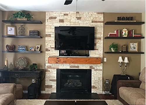 GenStone Faux Stacked Stone Sample 12" x 12" in Vanilla Bean Color - Image 2