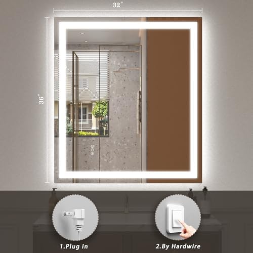 32x36 LED Lighted Bathroom Mirror - Image 6