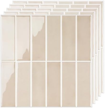 Select 5 Pack Peel and Stick Backsplash Square Tiles, 12x12 in by selectlighting