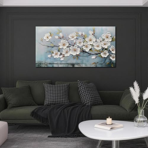Anolyfi Cherry Blossom Flowers Textured Wall Art - Image 6