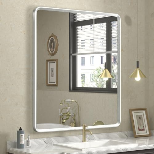 30x36 Inch Silver Bathroom Mirror by GOLOMO