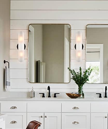 DAYCENT Modern Farmhouse Black Bathroom Light Fixtures Wall Sconces Set of Two - Image 6