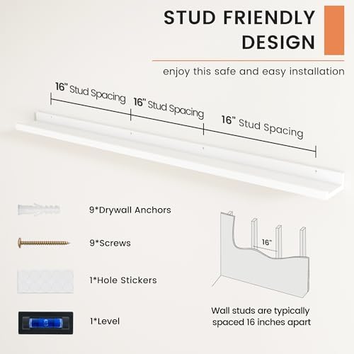 Picture Ledge Shelf, Long Floating Shelves - Image 5