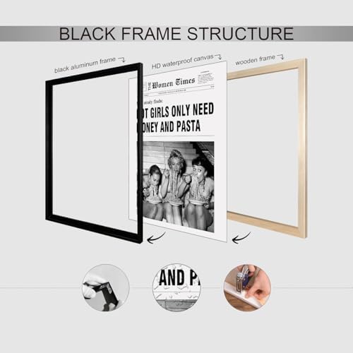 Trendy Black And White Aesthetic Poster Vintage Newspaper Wall Art Fashion - Image 3