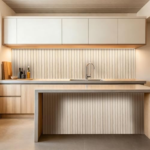 3D Peel and Stick Wall Panels PVC Grille Slat 118"x15.8" Self-Adhesive Wall - Image 7