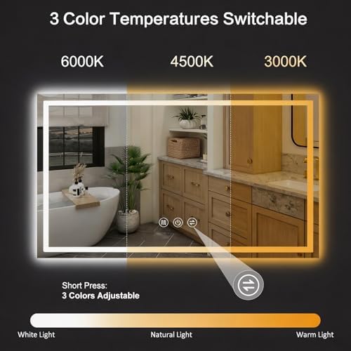 55"x 36" LED Bathroom Mirror - Image 5