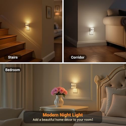JandCase LED Night Light, Bubble Night Lights Plug into Wall Auto, 3 Color - Image 6