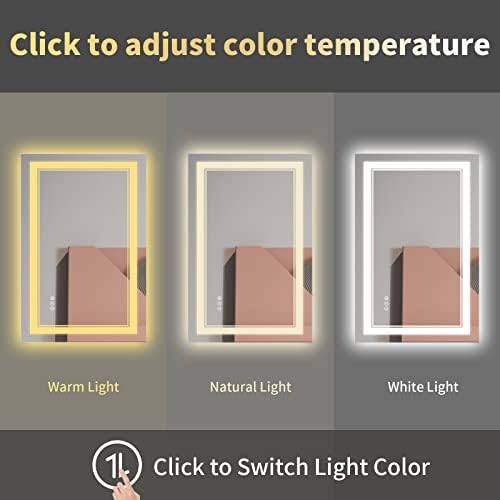 48x28 Inch LED Bathroom Mirror - Image 3