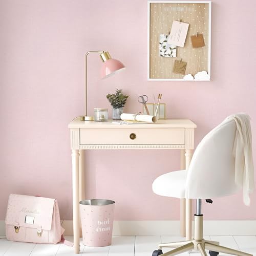 Pink Wallpaper 15.75"x787.4" Peel and Stick Removable Grasscloth - Image 5