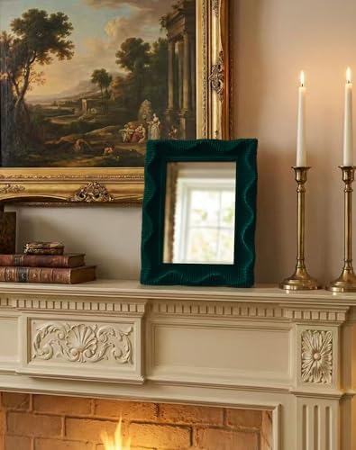 Emerald Green Wavy Vanity Mirror - Image 6