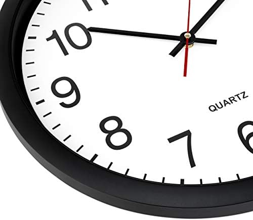 Bernhard Products Black Wall Clock, 2 Pack Silent Non Ticking - Image 2