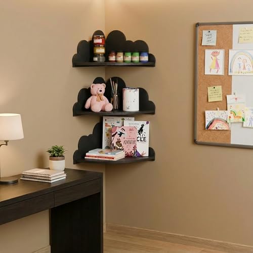 Black Cloud Floating Corner Shelves - Image 4