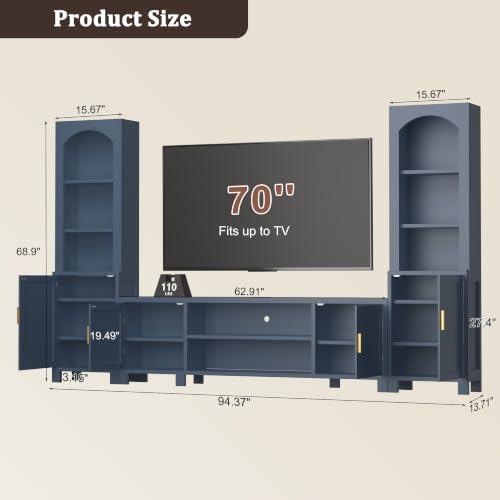 94" W 3-Piece Entertainment Center - Image 2