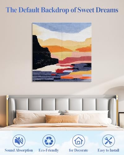 4 Pack Art Acoustic Panels, Decorative Sound Absorbing Wall Art - Image 3